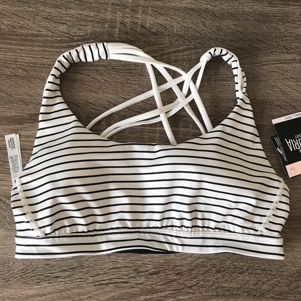 Victoria secret sports bra stripes size Small NWT